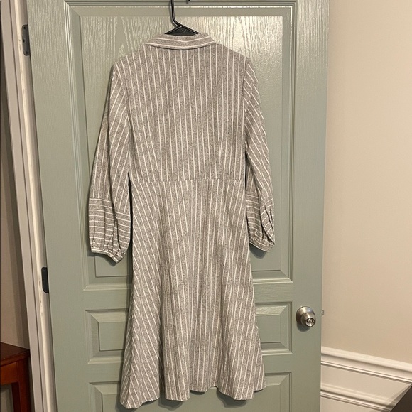 Chic Striped Long Sleeve Dress in Gray - Picture 3 of 3